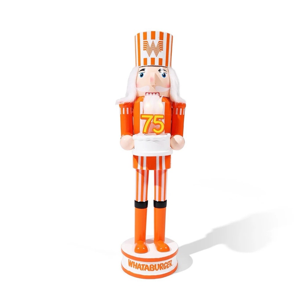 2025 WHATABURGER Limited Edition 75th Anniversary 14" Light Up Nutcracker